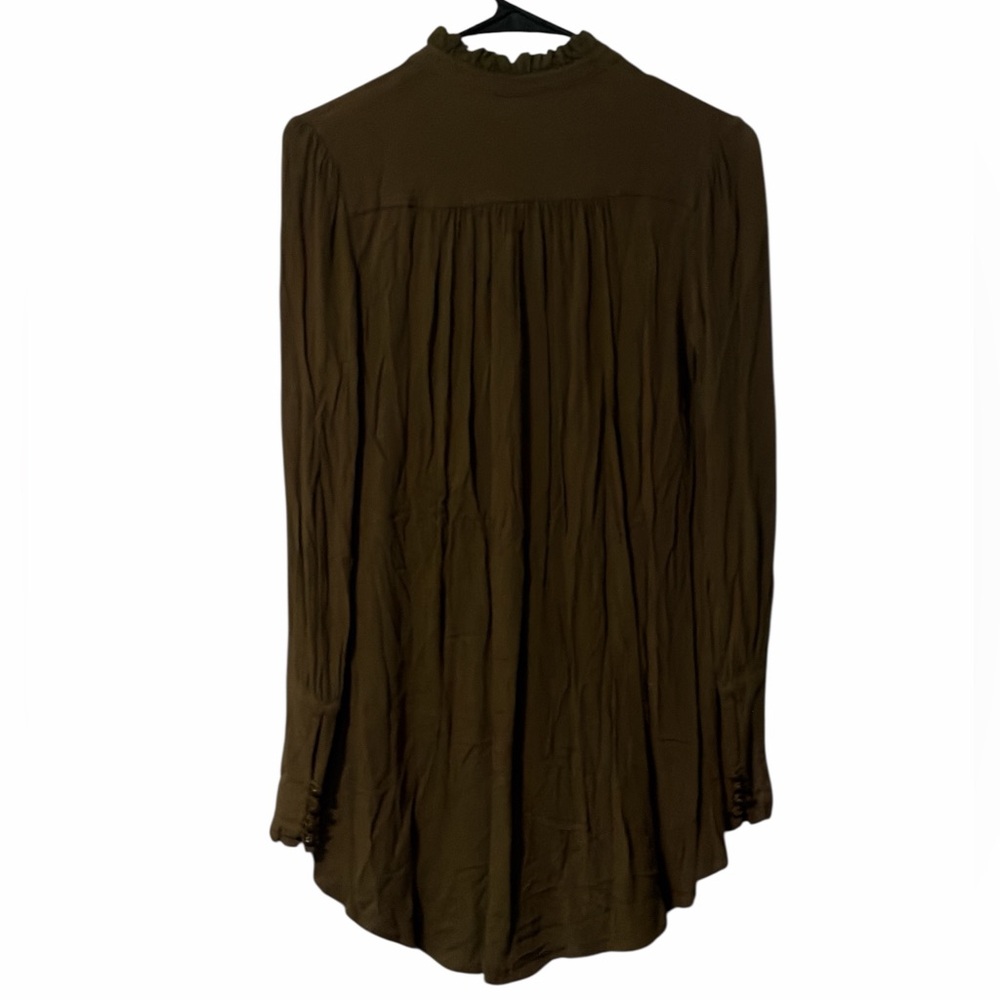 Free People Olive Green Lieutenant Shirt Dress - Picture 3 of 6